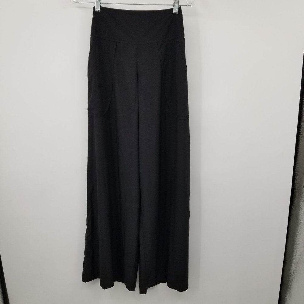 Lisa Blue Call Of The Whale Black Wide Leg‎ Black Pants Size XS